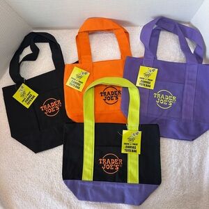4 NWT Trader Joe's Canvas Tote Bag Set-Complete Set